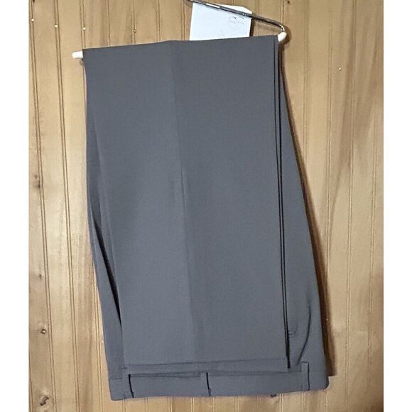 Mens Custom Tailored Dress Pants 33 x 29.5 Pleated Twill Gray Movie Set - Picture 2 of 3